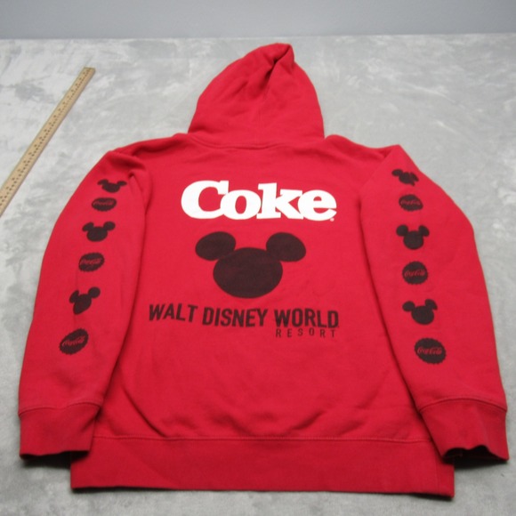 Walt Disney x Coca-Cola Other - Vintage Walt Disney x Coca-Cola‎ Hoodie Unisex Small Red Fleece Collectible RARE